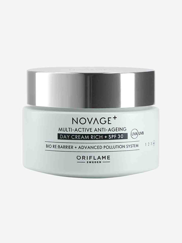 Crema Nutritiva de Día Antienvejecimiento con FPS 30 Multi-Active Novage+