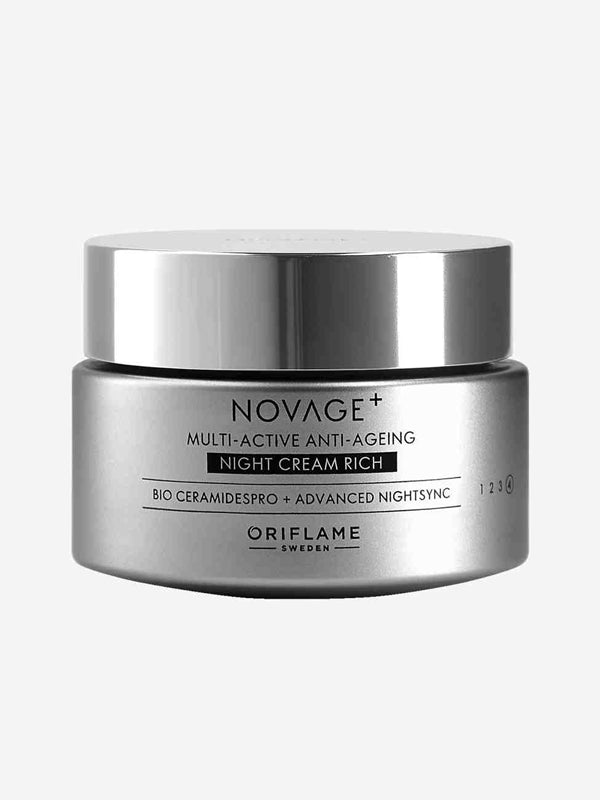 Crema Nutritiva de Noche Antienvejecimiento Multi-Active Novage+