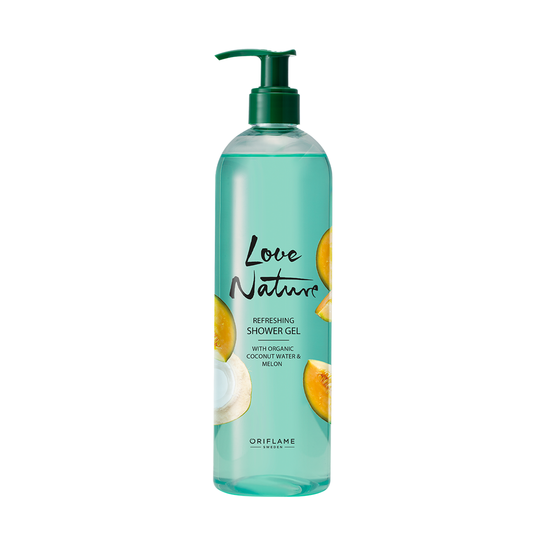 Gel de Ducha Refrescante con Agua de Coco y Melón Orgánicos Love Nature