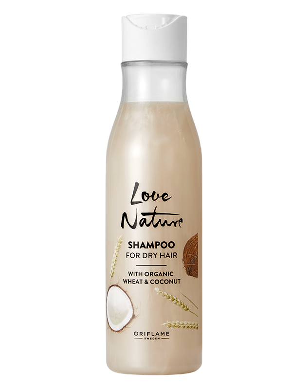 Shampoo para Cabello Seco con Trigo y Coco Orgánicos Love Nature