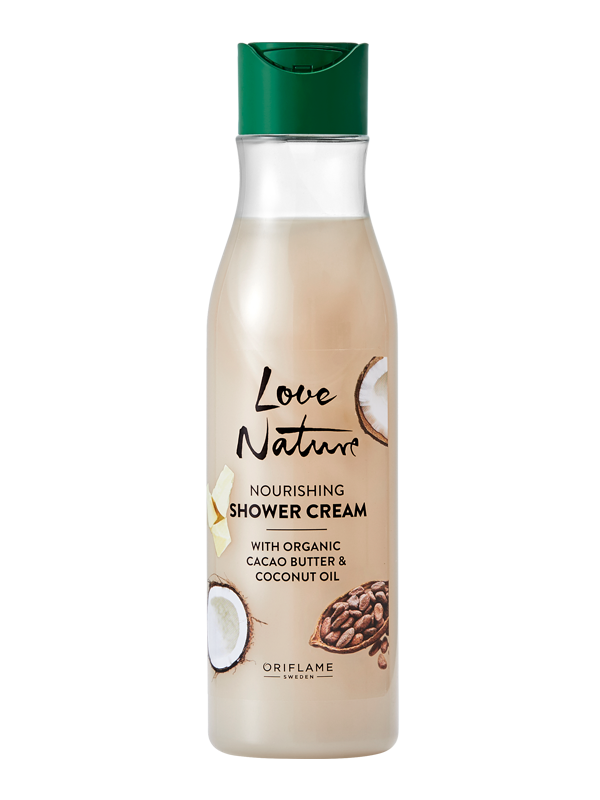 Gel Cremoso de Ducha con Manteca de Cacao y Aceite de Coco Orgánico Love Nature