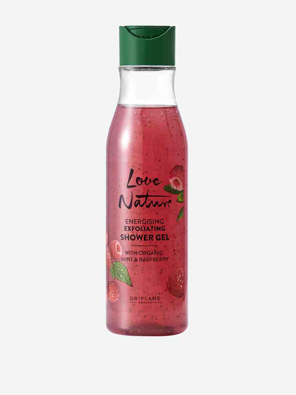Jabón Exfoliante y Energizante en Barra con Menta y Frambuesa Orgánica Love Nature