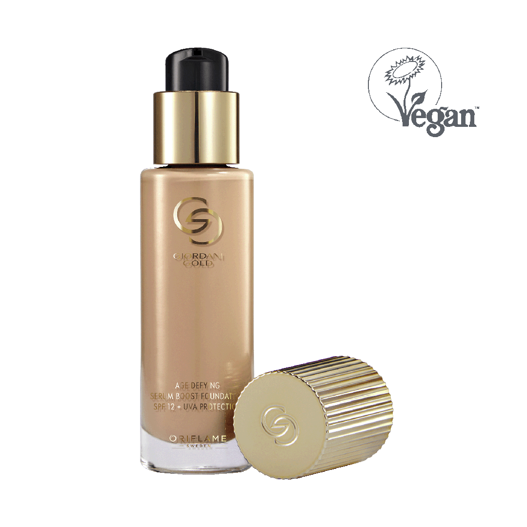 Base Antienvejecimiento Serum Boost con FPS 12 + Protección UVA  Giordani Gold - Beige Warm