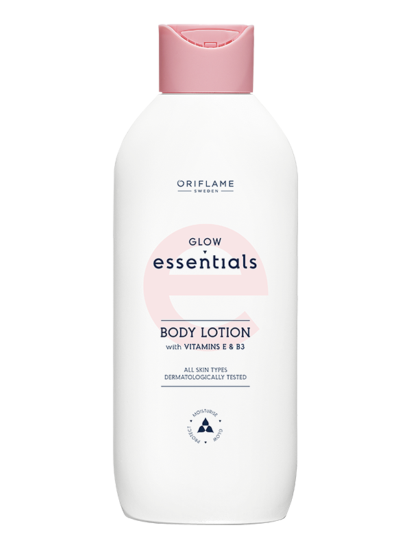 Crema Ligera para el cuerpo con Vitaminas E y B3 Glow Essentials