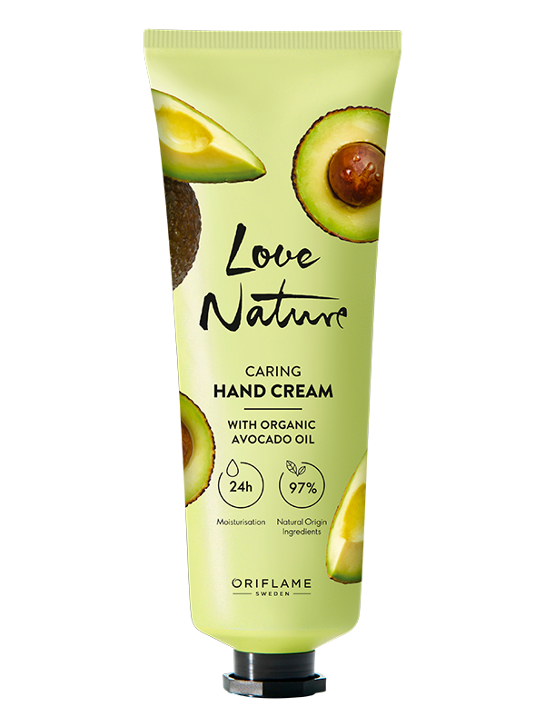 Crema para Manos Suavizante con Aceite Orgánico de Aguacate Love Nature