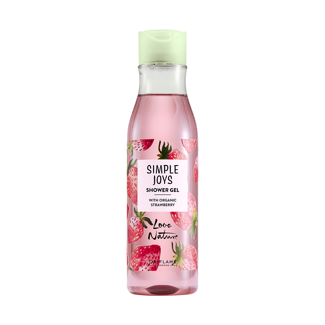 Gel de Ducha con Fresa Orgánica Simple Joys Love Nature