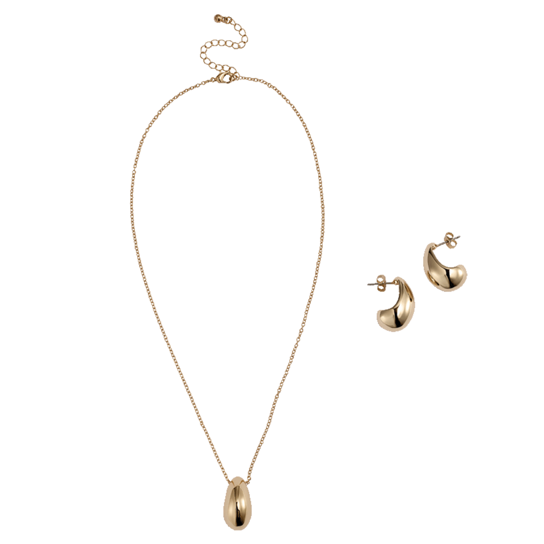 Set de Collar y Aretes Giordani Gold